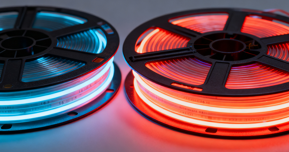 Cuttable neon flex strip rolls