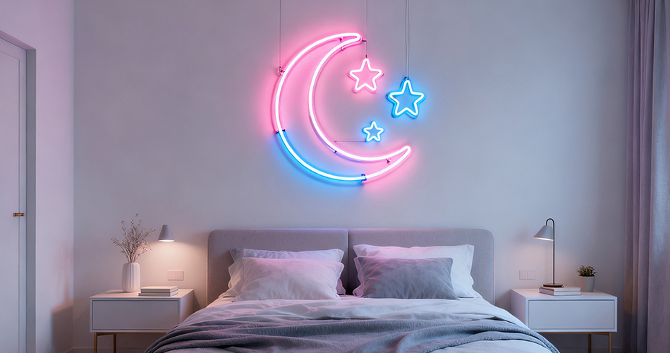 Custom decorative neon wall art