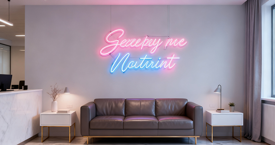 Custom decorative neon wall art