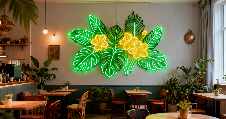 Custom decorative neon wall art