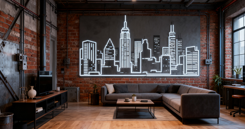 Custom decorative neon wall art