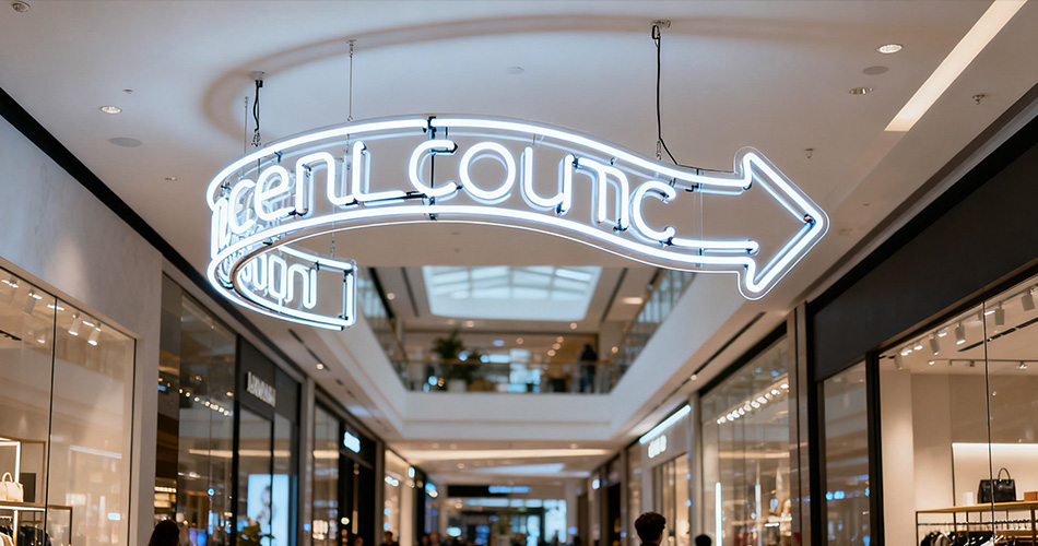 Bendable neon for curved signage