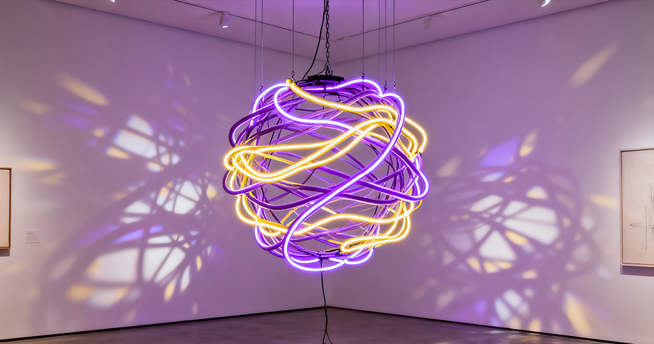 Bendable LED neon art installations