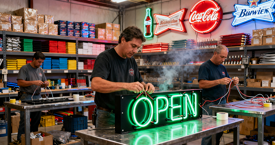 Neon sign makers
