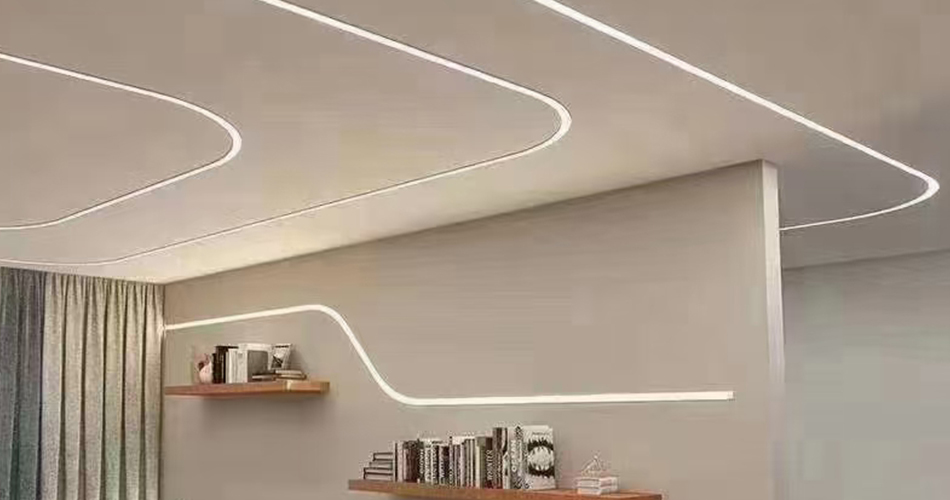 Commercial-grade neon ceiling systems