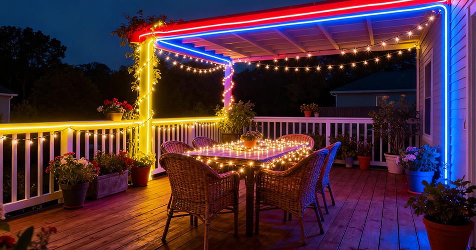 Voice-controlled smart neon strips