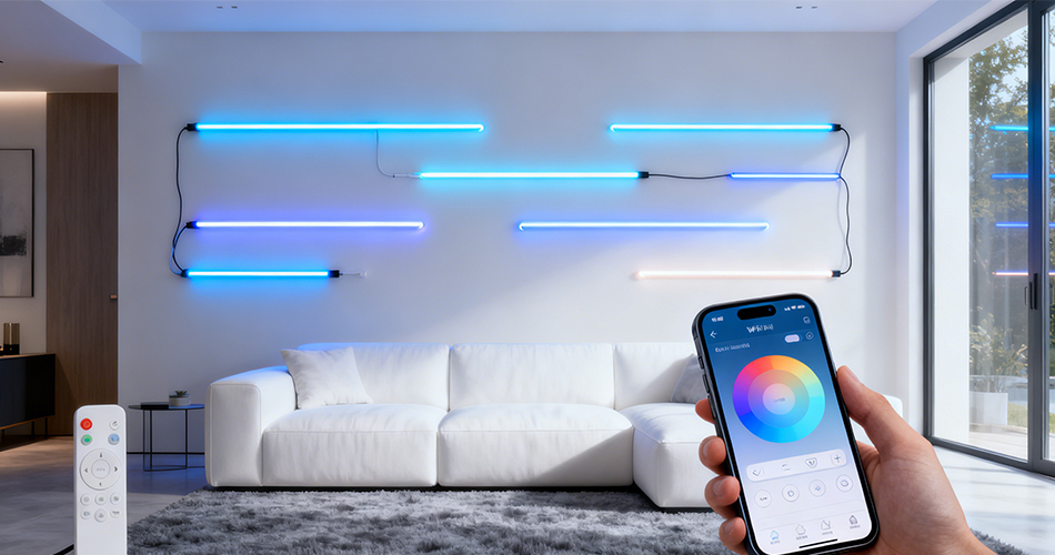 WiFi-enabled neon light controllers