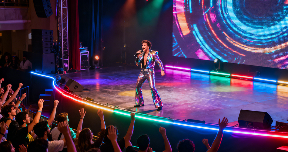 Neon event stage border lights