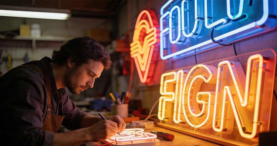 neon sign makers with 3d designs