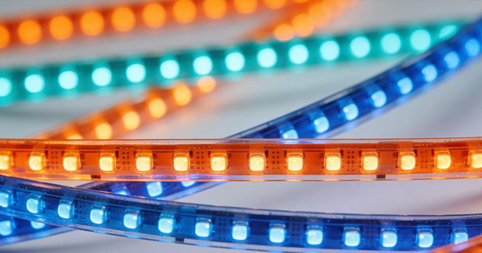 separated 8 - mm neon strip