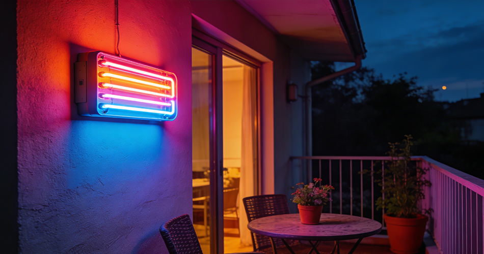 easy-install outdoor neon wall lights