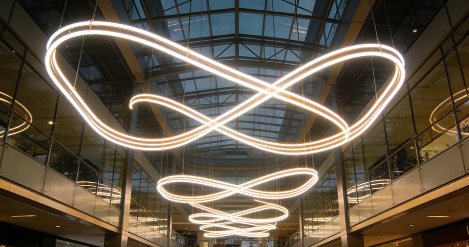commercial-grade neon ceiling systems