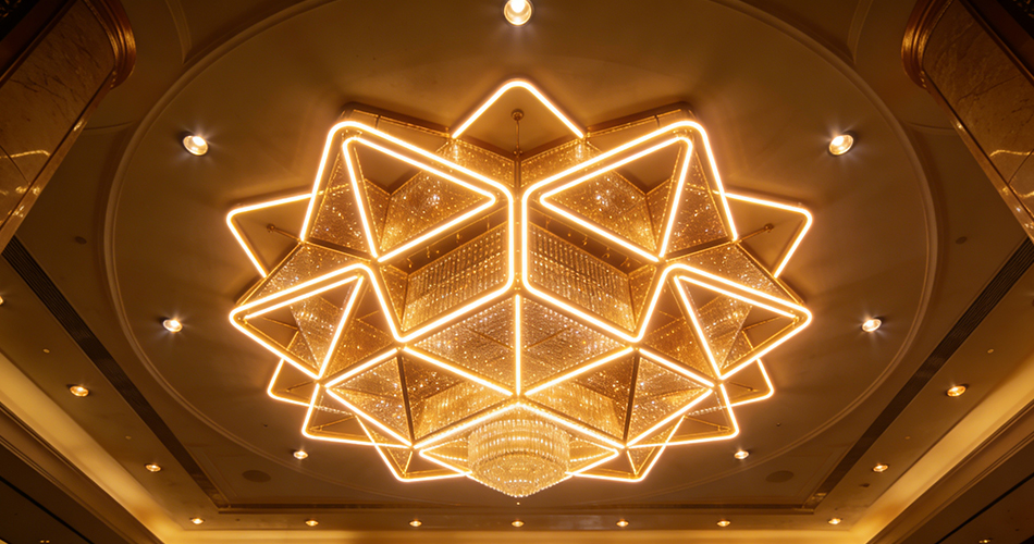 commercial-grade neon ceiling systems