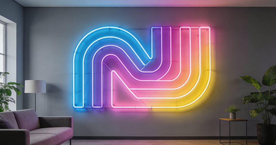 custom decorative neon wall art