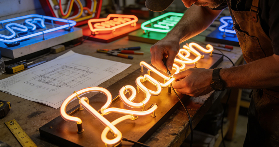 custom neon sign makers near me