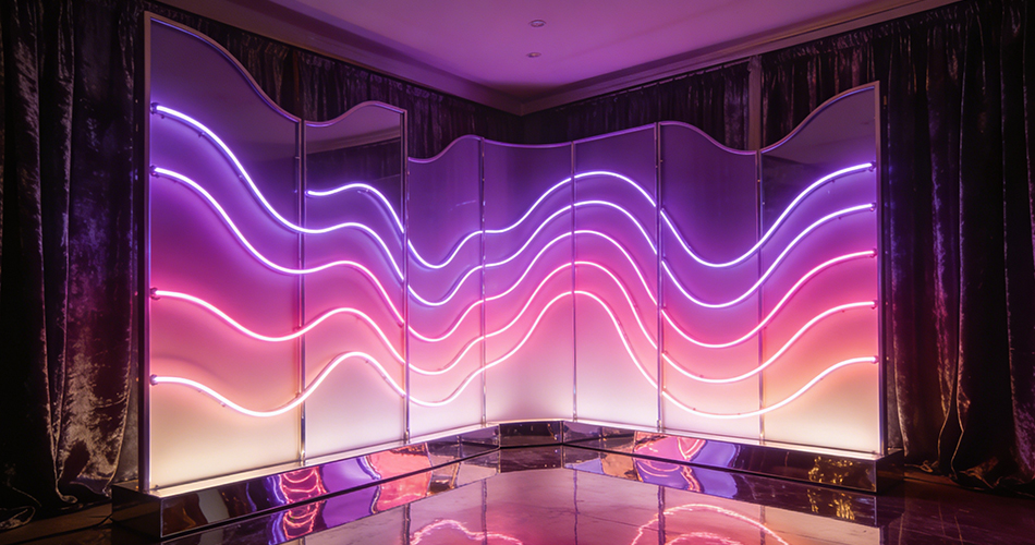 decorative neon room divider lights