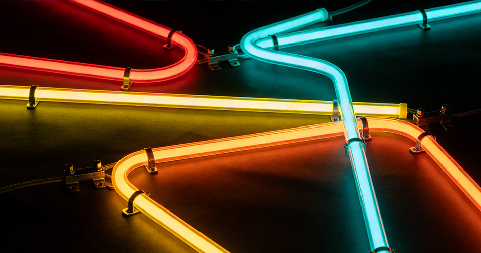 diy separated neon strip