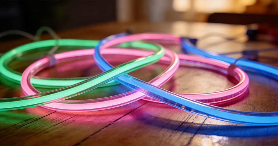 diy separated neon strip