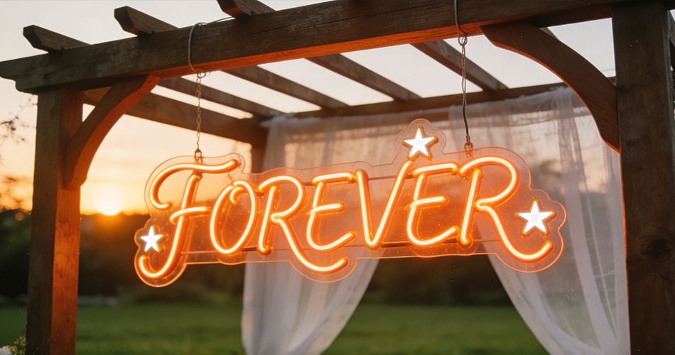 mini neon light for wedding