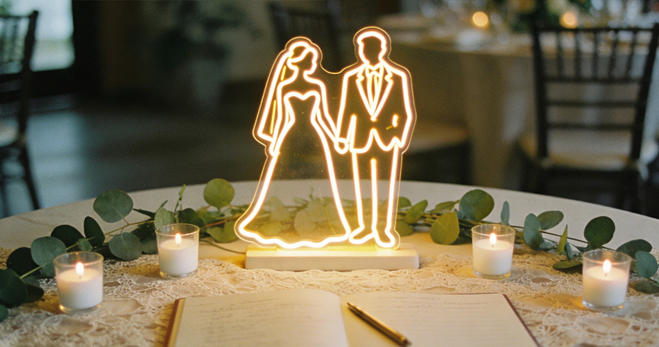 mini neon light for wedding