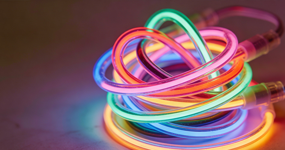 mini neon light multicolored