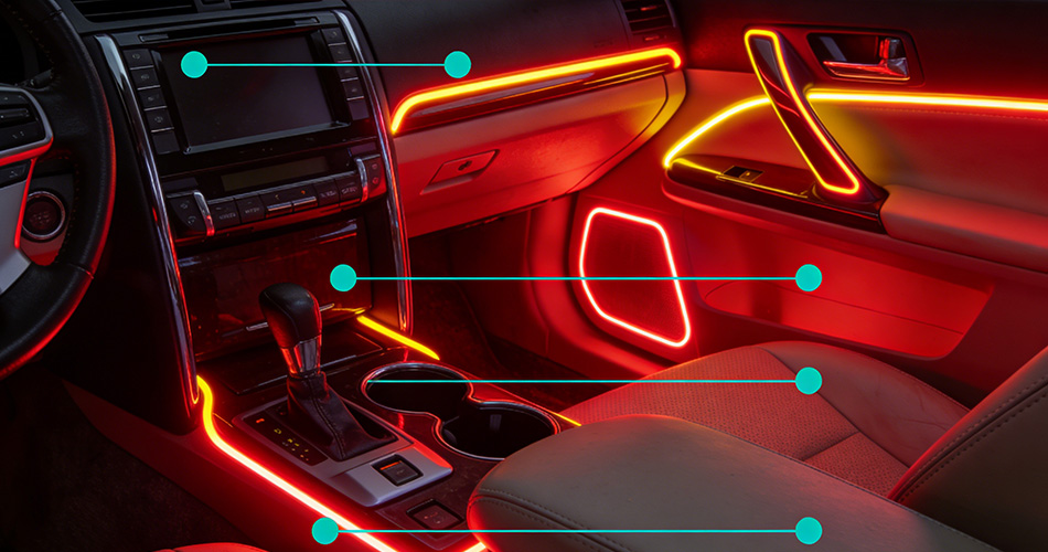 neon flex strips for car interiors