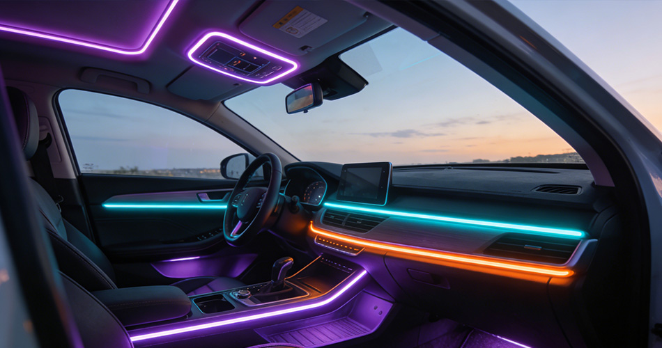 neon flex strips for car interiors