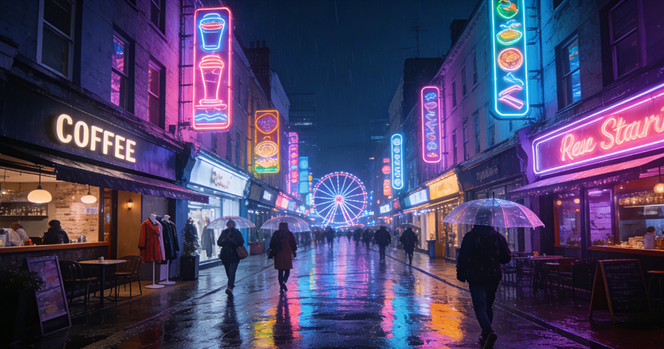 Easy-install outdoor neon wall lights