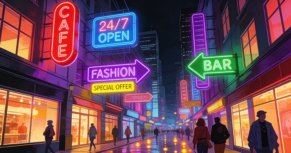 Commercial neon lighting