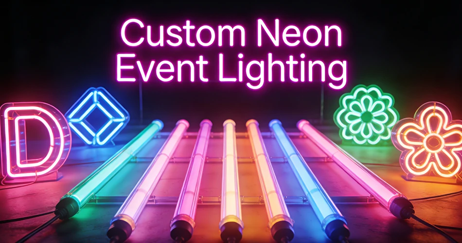 Neon event stage border lights