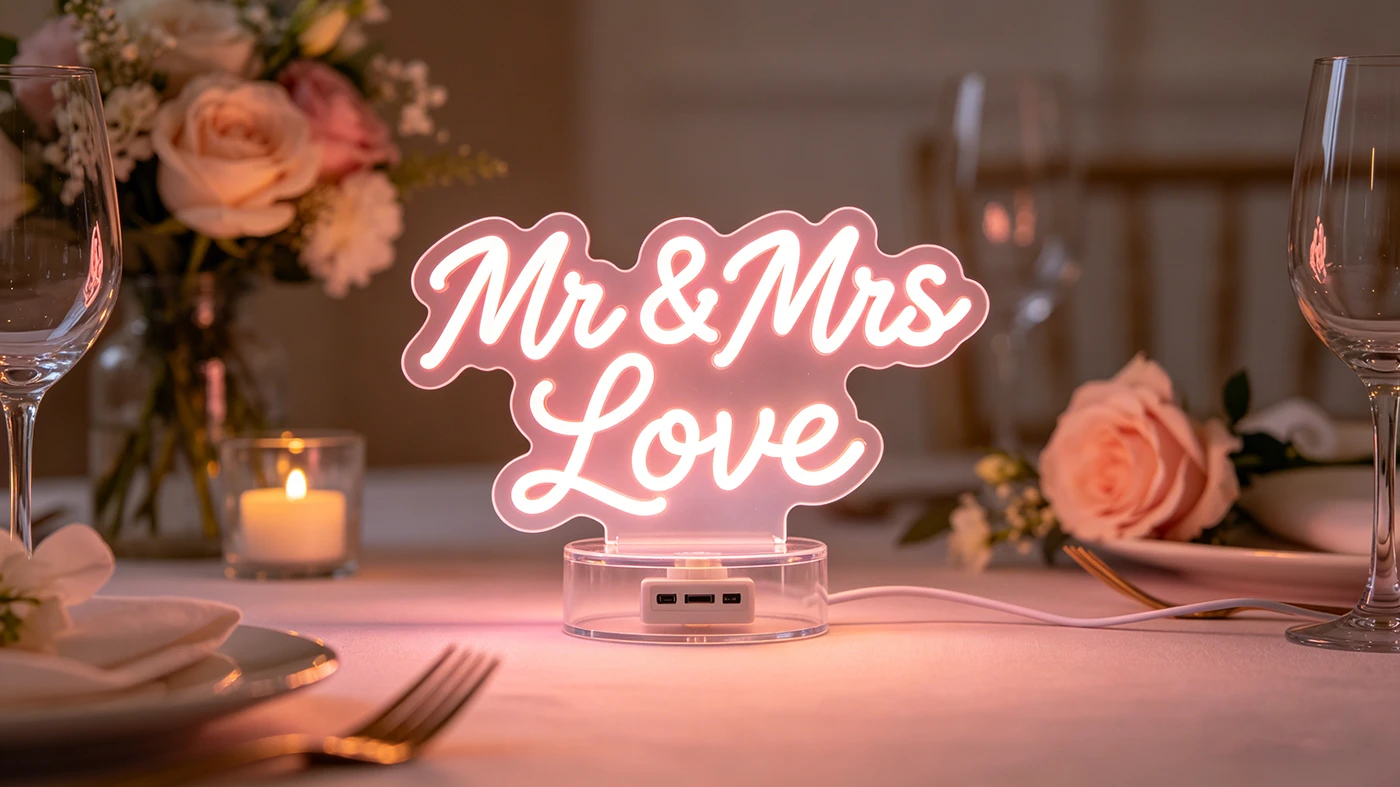 Neon Wedding Photo Booth Lighting: The Engagement Driver