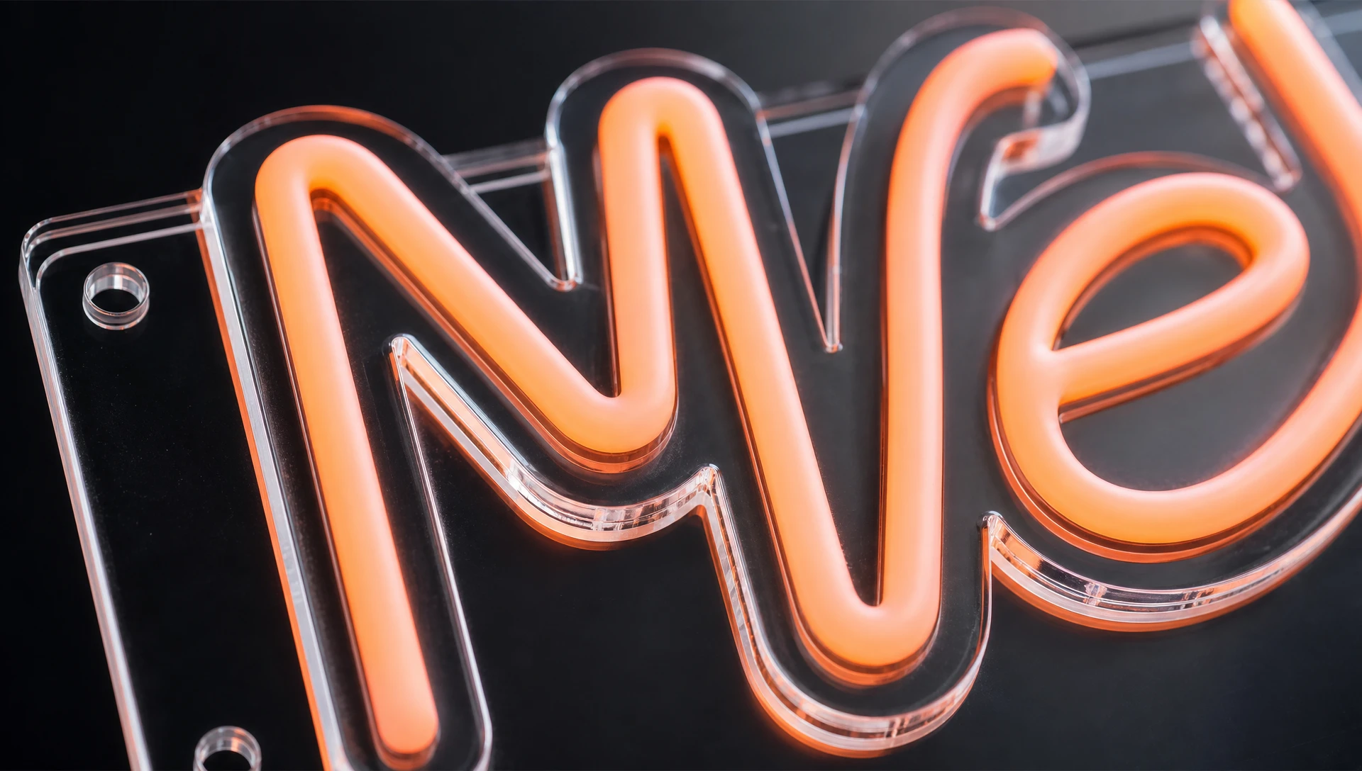 Precision CNC acrylic backing with high-impact neon signage for retail storefronts